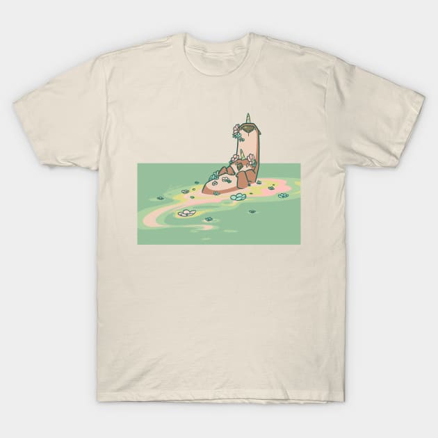 River Otters T-Shirt by LucyDoesArt